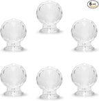 MroMax 6Pcs Tiny Pull Handle Round Acrylic Pull Knob Small Size Transparent 2.1x1.7x1.4cm(LxWxH) Need Glue to use
