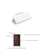 5 Pack 3 inch self Adhesive Cabinet pulls Adhesive Cabinet Handles Finger pulls Drawer pulls Warm White Stick on Handles Finger pulls for cabinets Concealed Edge Seam Flat Pull