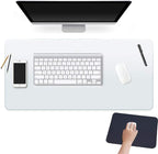 Clear Table Protector 16 X 32 Inch Thick Plastic Table Cover Protector Waterproof PVC Clear Tablecloth Protector Pad Vinyl Desk Top Protector Mat for Wood Coffee Glass End Sofa Side Dining Room Table