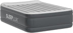 SLEEPLUX Durable Inflatable Air Mattress with Built-in Pump, Pillow and USB Charger, 22" Tall Queen