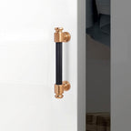 10 Pack 3-3/4 inch (96mm) Matte Black and Champagne Bronze Cabinet Handles - Black Drawer Pulls