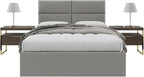 Vänt Upholstered Wall Panels - Queen/Full Size Wall Mounted Headboards - Zigrino Mineral - Set of 4 Panels (Each Individual Panel 30"x11.5")
