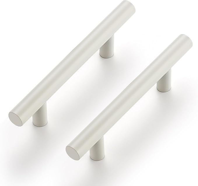 Ravinte 1 Pack | 5 Inch Cabinet Pulls White Stainless Steel Kitchen Drawer Pulls Cabinet Handles 5 InchLength, 3 Inch Hole Center