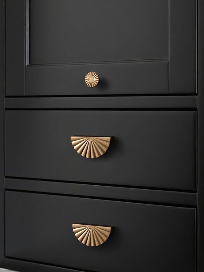 2 Pack Champagne Bronze Cabinet Pulls 3" Hole Center Cup Flat Drawer Pulls Kitchen Cupboard Bathroom Dresser Cabinet Hardware Handles Zinc Alloy