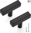 JOY DECOR 30 Pack Single Hole Matte Black Square Cabinet Handles Stainless Steel Cabinet Hardware Pulls for Kitchen and Drawers with 2 Inch Overall Length