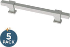 Franklin Brass Adjusta-Pull (5-Pack) Adjustable Drawer Pulls | Fits 1-3/8 to 6-5/16 Inch Hole Centers | Satin Nickel Cabinet Handles| Square Bar P44368-SNM-B