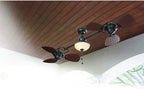 Harbor Breeze Twin Breeze Ii 74-in Oil-rubbed Bronze Outdoor Downrod Ceiling Fan