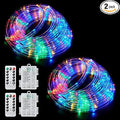 Color Changing Rope Lights String Lights for Bedroom, Battery Powered Light Strip 40ft 8 Modes Hanging Fairy Lights with Remote for Camping Halloween Christmas, 2 Pack