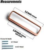 Goo-Ki Antique Copper Cabinet Pulls with Hole Center 5''(128MM),Retro Zinc Alloy Drawer Pulls for Drawer,Wardrobe,Cupboard,6 Pack