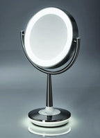 Brookstone Cordless Illuminated Makeup Mirror Silver