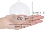 12 Pcs 3.15"/ 8cm Hanging Glass Tealight Holder Globe with LED Tealight, Plant Terrariums Glass Orbs Air Plants Tea Light Candle Holders Home Decor Indoor Outdoor Garden DIY Gifts (12 Pcs)