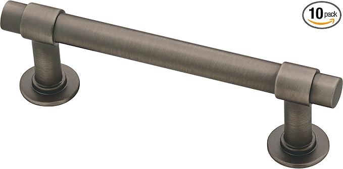 Franklin Brass - Francisco Heirloom Silver Cabinet Handles 3 Inch (3") Hole Center Pulls | Easy Install, Durable Hardware for Kitchen Cabinet Door, Drawers, Dresser Pull, Furniture (10 Pack)