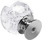 12 Pcs 30mm Round Shape Bubble Crystal Glass Cabinet Knobs with Screws Drawer Knob Pull Handle Used for Kitchen, Dresser, Door, Cupboard (Clear)