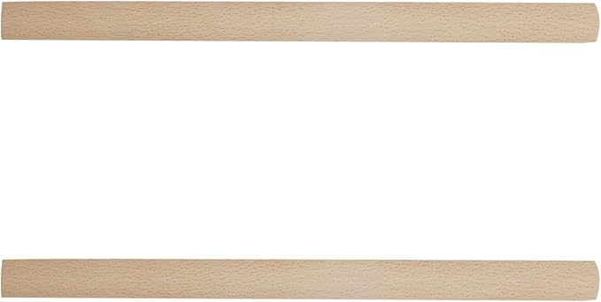 6Pcs Unfinished Beech Wood Solid Furniture Pulls Handles,Unfinished Unpainted Paintable Wooden Handles Cupboard Closet Drawer Handle Pull,Length 11.81",Hole Dis.8.82"