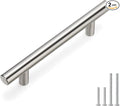 homdiy Brushed Nickel Cabinet Pulls Cabinet Handles, 3-1/2in(90mm) Center to Center Dresser Drawer Handles Silver Drawer Pulls for Kitchen, Bedroom, Bathroom, Wardrobe Hardware