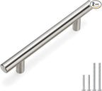 homdiy Brushed Nickel Cabinet Pulls Cabinet Handles, 3-1/2in(90mm) Center to Center Dresser Drawer Handles Silver Drawer Pulls for Kitchen, Bedroom, Bathroom, Wardrobe Hardware