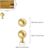 Amerdeco 10 Pack Kitchen Cabinet Knobs Brushed Gold Cabinet Knobs Bedroom Dresser Drawer Knobs Single Hole Cabinet Handles