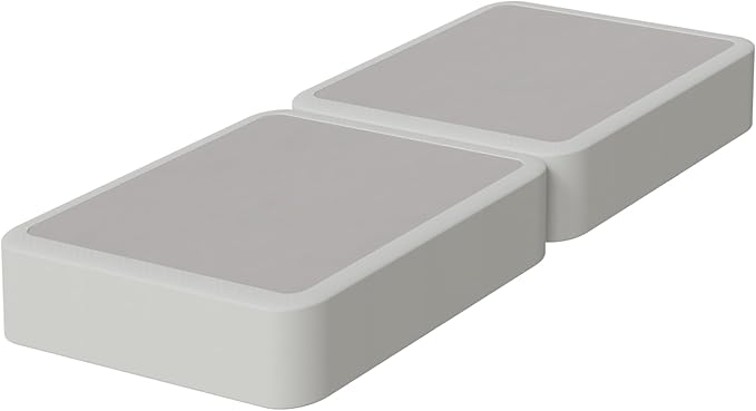 Nutan Inch Sturdy Box Spring for Mattress Support-Durable and Fully Assembled, Natural Wood Twin XL, White, 8" Foundation