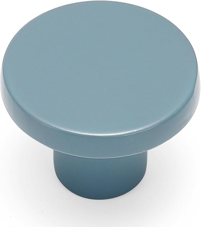 Ravinte 10 Pack Cabinet Knobs Light Blue Kitchen Cabinet Knobs Round Dresser Drawer Pulls Closet Door Pulls 1-1/5 Inch