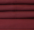 Cal King Size Bed Sheets - 6 Piece 1500 Supreme Collection Fine Brushed Microfiber Deep Pocket California King Sheet Set Bedding - 2 Extra Pillow Cases, Great Value, California King, Burgundy