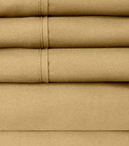 Twin XL Size Bed Sheets - 4 Piece 1500 Supreme Collection Fine Brushed Microfiber Deep Pocket Twin X-Large Sheet Set Bedding - 1 EXTRA PILLOW CASES, GREAT VALUE, Twin XL, Camel
