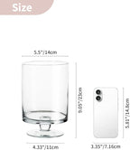Nuptio 2 Pcs Glass Flower Vase - Large Pillar Candle Holder, 8.7in Tall Glass Cylinder Candle Holder Hurricane Ornament for Wedding Party Dining Table Home Centerpieces Housewarming Gift