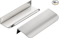 Ravinte Hardware 10 Pack Silver Cabinet Handles, 4.75 Inch (120mm) Finger Edge Pulls, 3.75 Inch Hole Center, Finger Pulls for Cabinets