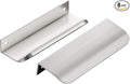 Ravinte Hardware 8 Pack Silver Cabinet Handles, 4.75 Inch (120mm) Finger Edge Pulls, 3.75 Inch Hole Center, Finger Pulls for Cabinets