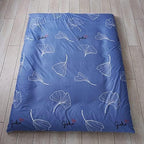 MAXYOYO Leaf Printed Japanese Futon Floor Mattress, Thicken Sleeping Pad Floor Bed Roll Up Camping Guest Mattress Folding Couch Bed, Full Size