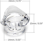 MroMax 12Pcs Tiny Pull Handle Triangle Acrylic Mini Knob 19mm Diameter Clear Shiny Knobs for Jewelry Box, Gift Case and Makeup Box