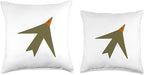 Cute Scandinavian Animals Designs Chic Scandinavian Bird Minimalism Throw Pillow, 18x18, Multicolor