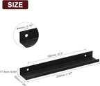uxcell Cabinet Finger Edge Pull, 8pcs 200mm / 7.87" Aluminum Alloy Back Mount Hidden Cabinet Pulls Concealed Handle for Home Kitchen Drawer Cabinet, Black