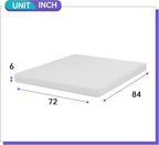 PayLessHere 6 Inch California King Gel Memory Foam Mattress Fiberglass Free/CertiPUR-US Certified/Bed-in-a-Box/Cool Sleep & Comfy Support