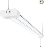 hykolity 5000K LED Shop Light Linkable, 4FT Daylight 42W LED Ceiling Lights for Garages, Workshops, Basements, Hanging or FlushMount, Included Power Cord and Pull Chain, 4400lm, ETL- 1 Pack