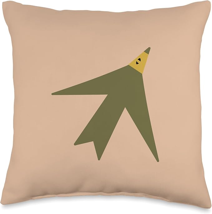 Cute Scandinavian Animals Designs Chic Scandinavian Bird Minimalism Throw Pillow, 16x16, Multicolor
