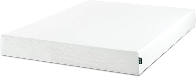 ZINUS 8 Inch Green Tea Memory Foam Mattress, Full, Fiberglass Free, Patented Custom Contour Support, Sturdy Base Foam, CertiPUR-US Certified, Mattress in A Box, White