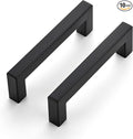Ravinte 10 Pack 4 Inch Kitchen Square Cabinet Handles Matte Black Cabinet Pulls Black Drawer Pulls Kitchen Cabinet Hardware Handles