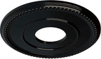 Ekena Millwork CM12BRBPS 12-1/2" x 3-7/8" x 3/4" Bradford Ceiling Medallion, Black Pearl