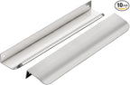 Ravinte Hardware 10 Pack Silver Cabinet Handles, 7.8 Inch (200mm) Finger Edge Pulls, 6-1/4 Inch Hole Center, Finger Pulls for Cabinets