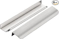 Ravinte Hardware 6 Pack Silver Cabinet Handles, 7.8 Inch (200mm) Finger Edge Pulls, 6-1/4 Inch Hole Center, Finger Pulls for Cabinets