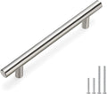 homdiy Brushed Nickel Cabinet Pulls Cabinet Handles, 4-1/2in(115mm) Center to Center Dresser Drawer Handles Silver Drawer Pulls for Kitchen, Bedroom, Bathroom, Wardrobe Hardware