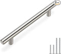 homdiy Brushed Nickel Cabinet Pulls Drawer Handles, 4-1/2in(115mm) Hole Center Dresser Drawer Handles Silver Drawer Pulls for Kitchen, Bedroom, Bathroom, Livingroom