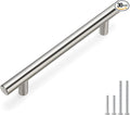 homdiy Cabinet Pulls Brushed Nickel Cabinet Handles - 30Pack Cabinet Hardware 4.5in Hole Centers Kitchen Cabinet Door Handles, Pulls for Dresser Drawers