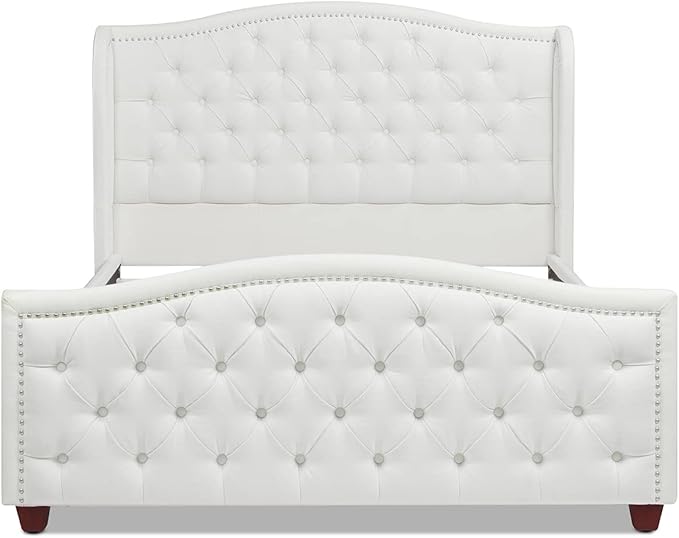 Jennifer Taylor Home Fontana Wingback Upholstered Platform Bed Frame