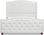 Jennifer Taylor Home Fontana Wingback Upholstered Platform Bed Frame