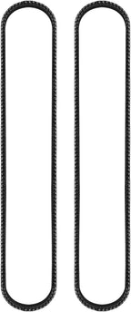 Long Narrow Decorative Wall Mirror, Skinny Oval Mirror for Entryway Living Room Bath Decor,Metal Frame with Beaded Decor Mirrors,7.9X 44