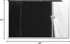 Mirrorons Beveled Mirror, Bathroom Mirrors 48" x 30", Frameless Rectangle Bathroom Mirror with Beveled Edge, Hangs Horizontally or Vertically. Upgraded Shatterproof Mirror