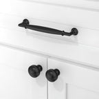 10 Pack Matte Black Cabinet Pulls 5 Inch(128mm) Kitchen Cabinet Handles Solid Zinc Alloy Cabinet Hardware Drawer Pulls