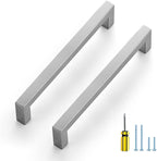Ravinte 5 Pack Brushed Nickel Kitchen Cabinet Handles 6-1/4 Inch Cabinet Pulls Square Kitchen Hardware for Cabinet Drawer Pulls Drawer Handles Come with Screwdriver