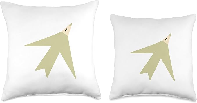 Cute Scandinavian Animals Designs Chic Scandinavian Bird Minimalism Throw Pillow, 18x18, Multicolor
